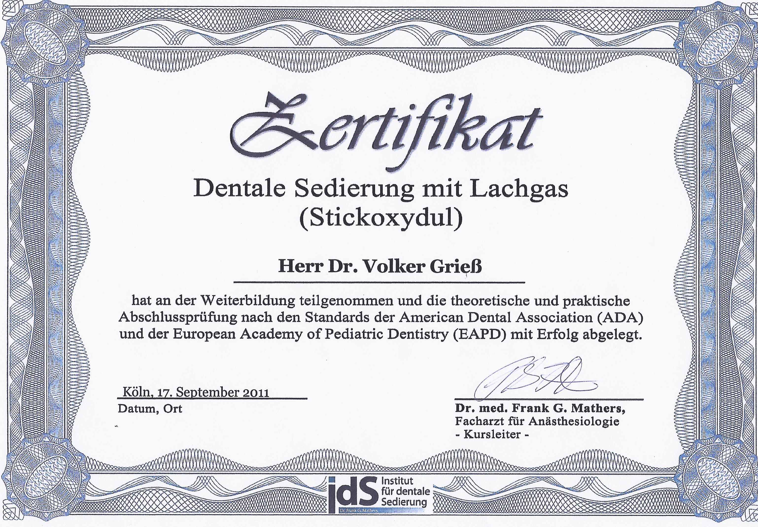 Dentale_Sedierung_Zertifikat